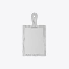 Wooden Menu Board. 3D render