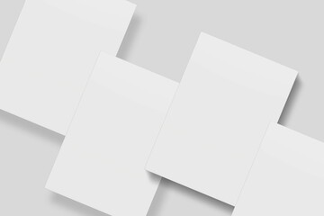 Blank paper for mockup. 3D Render.	
