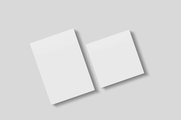 Blank paper for mockup. 3D Render.	

