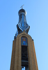 Białystok Poland. Beautiful belfry of the church of the Holy Spirit.