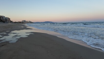 sunset on the beach