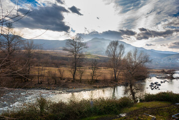 Fabulous view of Debed River at the Armenia-Georgia border