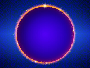 Abstract vector pattern background illustration with round banner for design