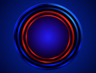 Abstract vector pattern background illustration with round banner for design