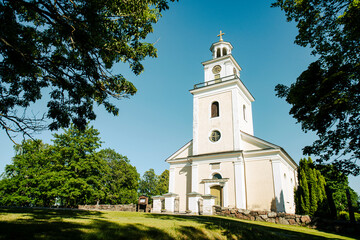 Sweden, Atvidaberg, Exterior of Bjorsaters church © Image Source RF