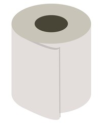 Toilet paper isolated on white background.