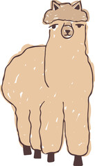 Alpaca or Lama Doodle Illustartion © Good Studio