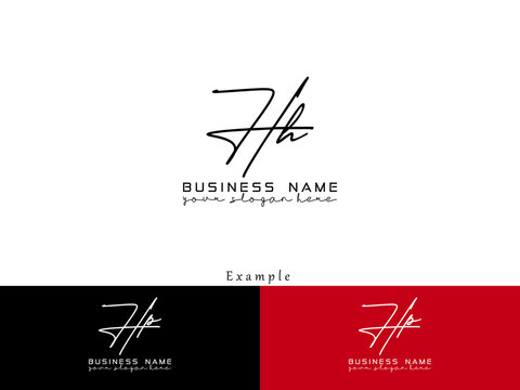 Signature HH Logo, Letter Hh h&h Logo Letter Vector Image Design For Business or Brand