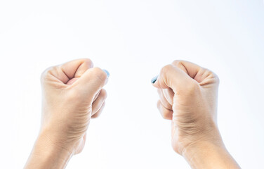 Fototapeta premium communication symbol with human hand and finger.