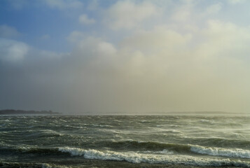 storm, weather, sea