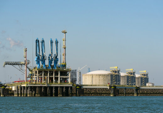Storage tanks at GATE LNG terminal, Rotterdam, Netherlands