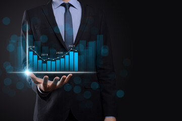 Business development, financial plan and strategy.Analysis finance graph and market chart investment. Digital economy exchange.Development and growing growth plan.Stock market investment.banking.