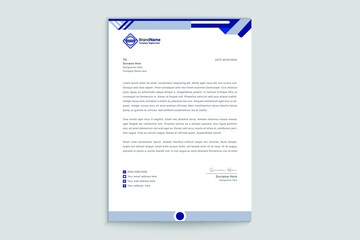 Modern geometric business company letterhead template