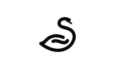 Obraz premium BLACK SWAN LOGO EPS