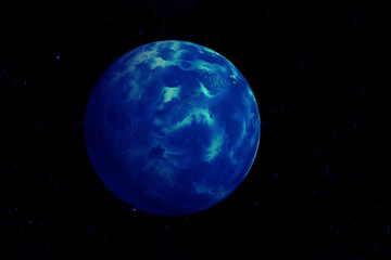 Fototapeta na wymiar Planet Neptune on a dark background. Elements of this image furnished by NASA