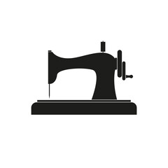 Sewing machine icon. Simple flat vector illustration on a white background