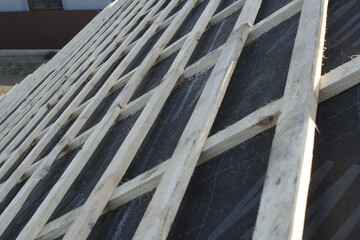 Obraz premium Wooden Boards On The Roof