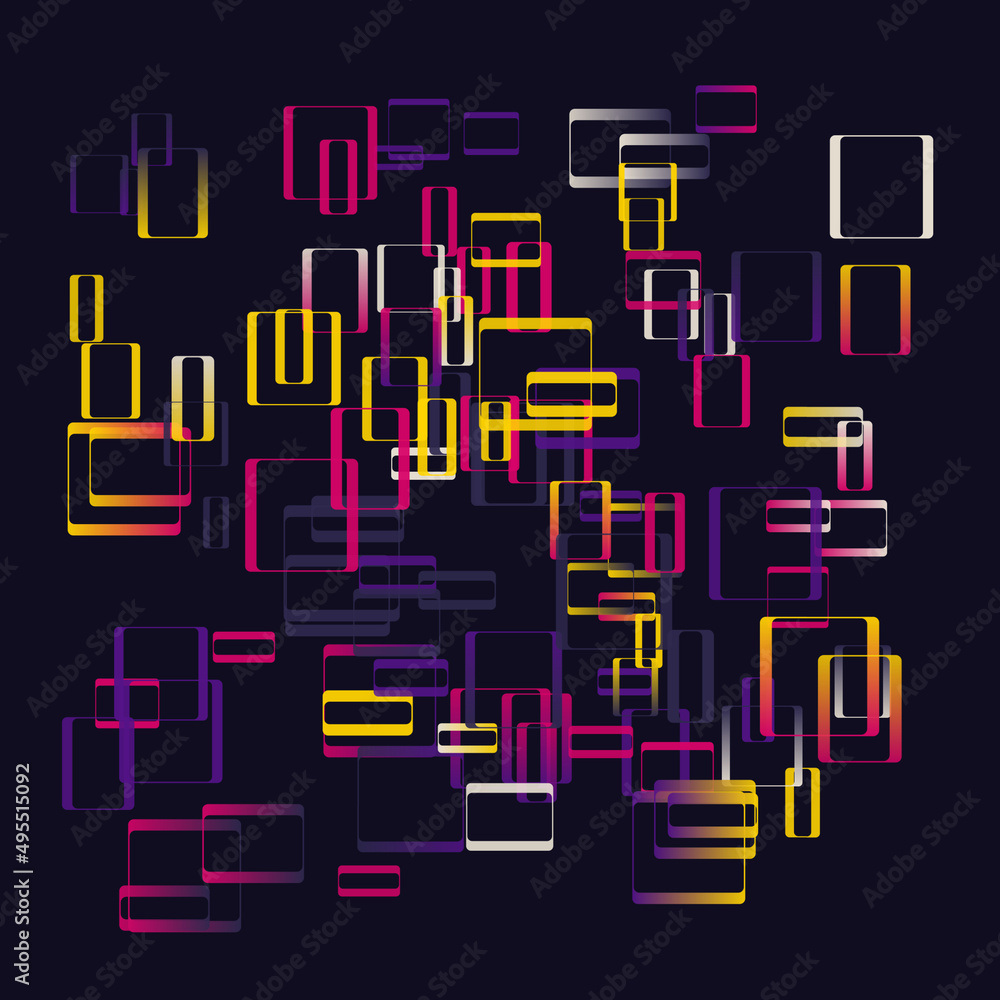 Poster abstract vector pattern graphics made with various geometric shapes and elements