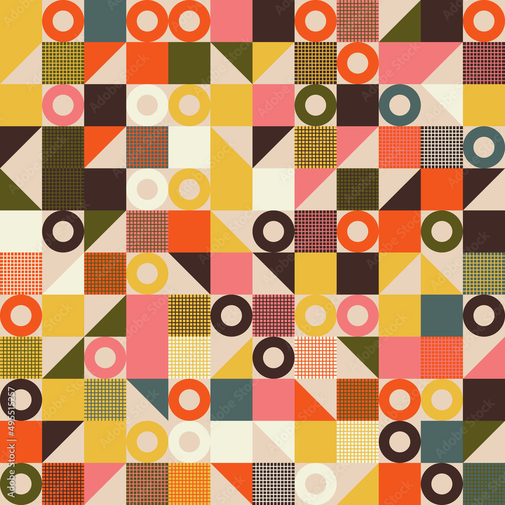 Poster swiss art aesthetics vector graphics made with abstract geometric shapes and elements