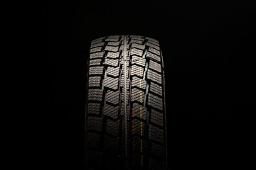 new winter friction tire velcro on black background