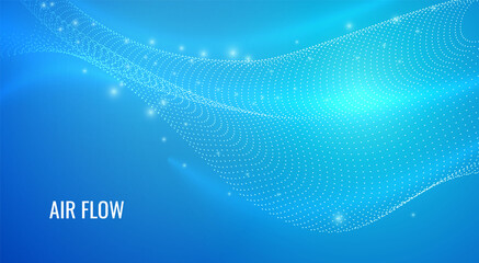 Air flow effect on a light background. Vector illustration swirl of fresh air
