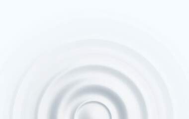 Water ripple effect on white background. Circular wave top view. Vector illustration of a surface that resonates from impact.
