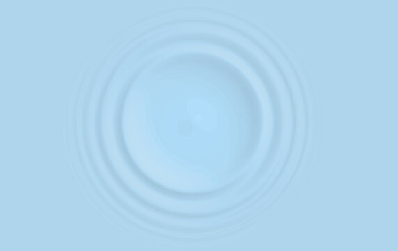 Ripples of gel or soap or milk. Water wave from liquid drop. Vector illustration of a surface that resonates from impact