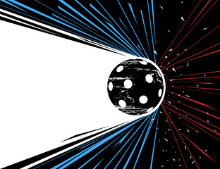 Floorball banner for competition or floorball event. Banner for your design.