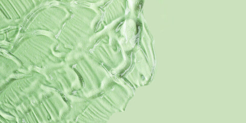 Background from textured cosmetic gel with bubbles.Top view,antibacterial liquid surface.Good as background or mockup,large banner.