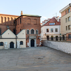 15th century Old Synagogue in Jewish quarter Kazimierz on Szeroka Street, Krakow, Poland