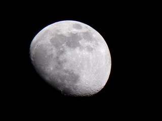 full moon over black