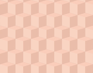 Seamless geometric pattern. Light background with 3d squares,cubes.