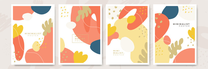 Set of abstract creative universal artistic templates. Good for poster, card, invitation, flyer, cover, banner, placard, brochure and other graphic design.