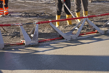 Concrete work on the Benkendorfer Bachtal bridge in Saxony-Anhalt, Germany