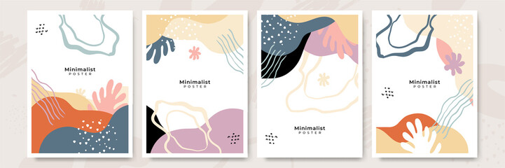 Set of abstract creative universal artistic templates. Good for poster, card, invitation, flyer, cover, banner, placard, brochure and other graphic design.