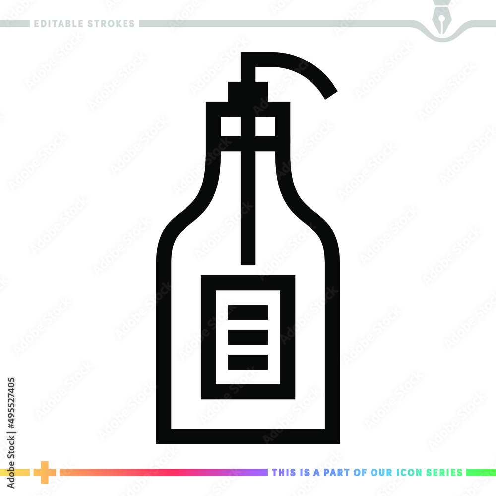 Aufkleber line icon for chocolate syrup illustrations with editable strokes. this vector graphic has customiza