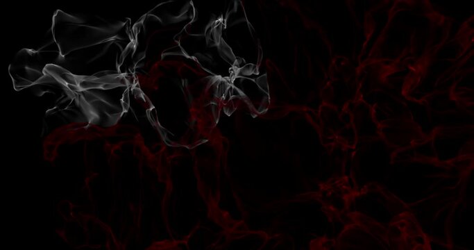 flag Tonga  turns into smoke. State weakening concept, alpha channel.