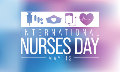 International Nurses day is observed every year on May 12, to mark the contributions that nurses make to society. Vector illustration