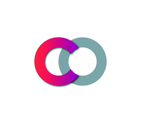 Co letter vector logo design