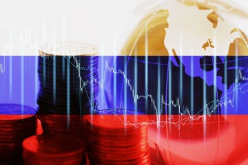 Bankruptcy and crisis concept. Economic crisis that will seriously affect Russia in 2022 due to the...
