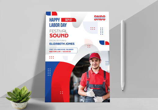 Happy Labor Day Flyer Layout