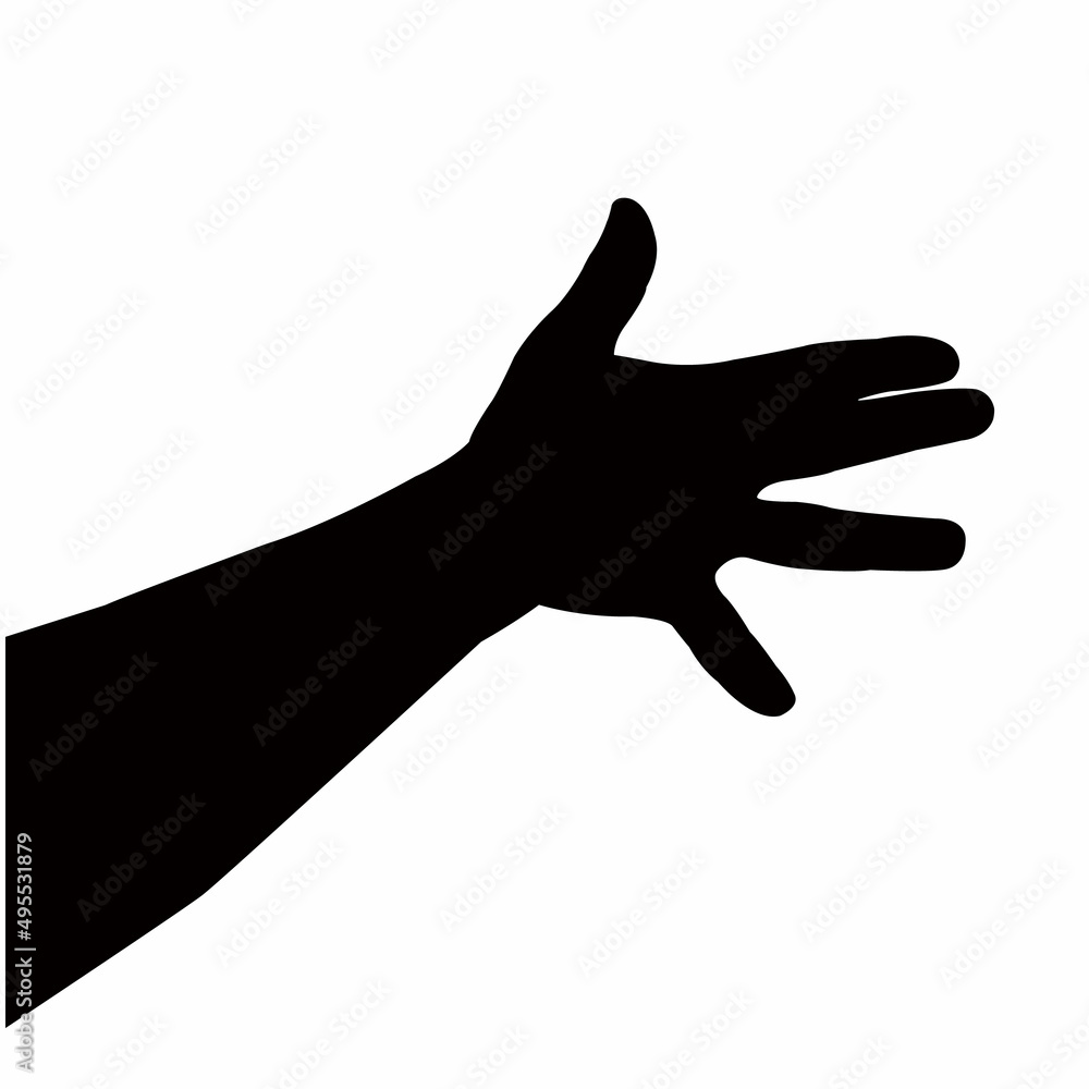 Poster a hand silhouette vector