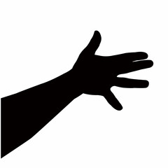 a hand silhouette vector