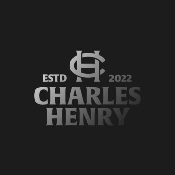 HC CH old fashioned vector logo monogram template. Design Emblem Sign Template.