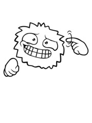 Monster Verrückte Gestik 