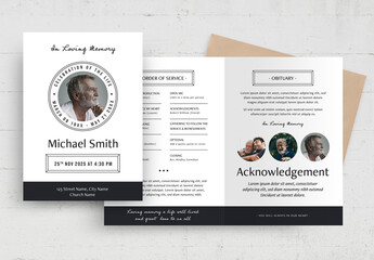 Simple Funeral Program Obituary Printable Layout