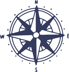 Rose of wind vector icon illustration © Good Studio