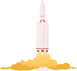 Intergalactic rocket launch illustrtaion © Good Studio