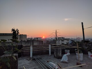 sunset on the beach