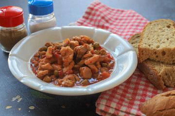 Rosemary chicken and vegetables saute